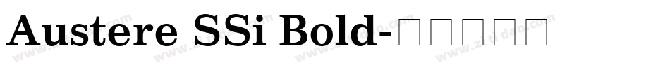 Austere SSi Bold字体转换